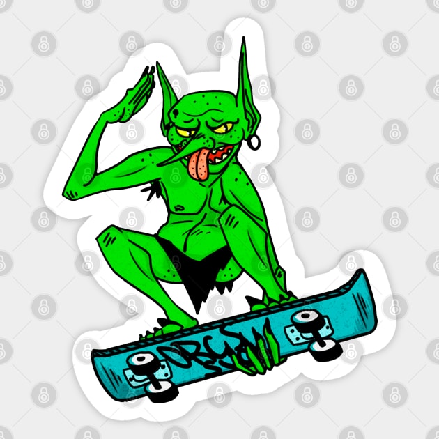 Goblin skater #2 Sticker by WERFL